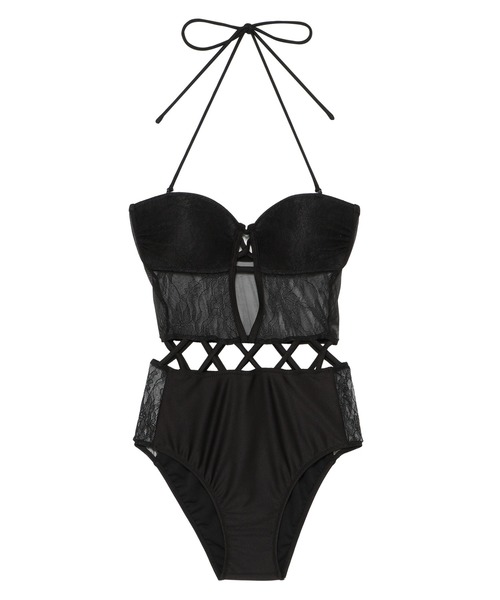 水着 水着 着物 浴衣レーシークロス ワンピース 水着 Ravijour ラヴィジュール のファッション