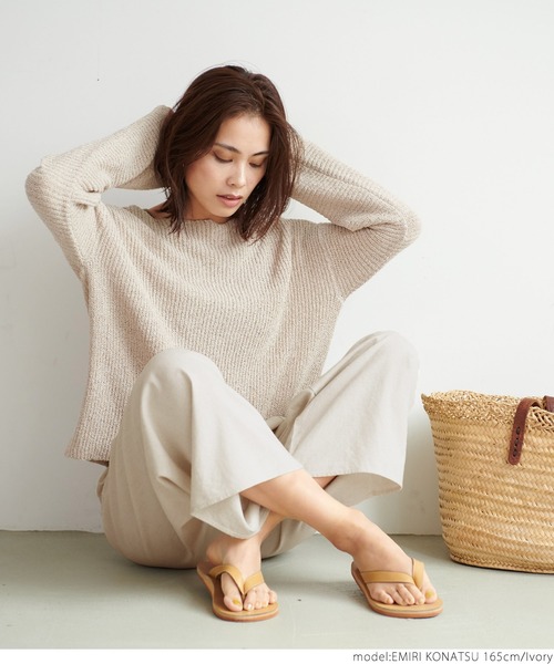 coca(coca)(コカ)の「リネンライクイージーパンツ(その他パンツ・レディース・チャコールグレー/アイボリー/ダークブルー・ONE SIZE)」の8枚目の写真