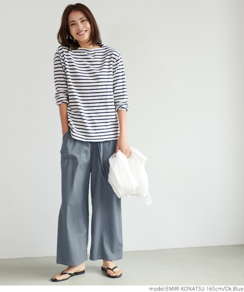 coca(coca)(コカ)の「リネンライクイージーパンツ(その他パンツ・レディース・チャコールグレー/アイボリー/ダークブルー・ONE SIZE)」の15枚目の写真