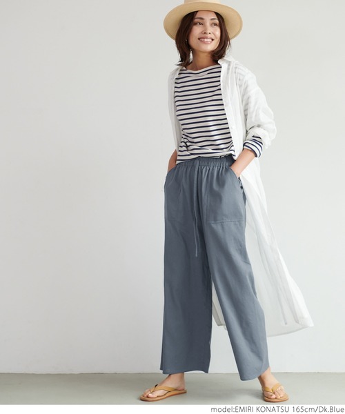 coca(coca)(コカ)の「リネンライクイージーパンツ(その他パンツ・レディース・チャコールグレー/アイボリー/ダークブルー・ONE SIZE)」の18枚目の写真