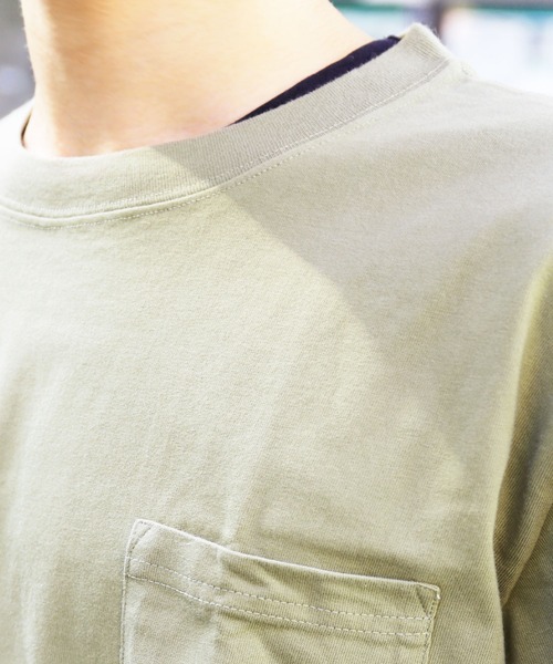 FRUIT OF THE LOOM(フルーツオブザルーム)の「7oz 天竺 ポケットTシャツ / ポケット / 半袖 / シンプル / カジュアル / 無地 / インナー / ユニセックス(Tシャツ/カットソー・メンズ・ホワイト/ベージュ/グレー/ネイビー/カーキ/ブラック・L/XL/S/XS/M)」の14枚目の写真