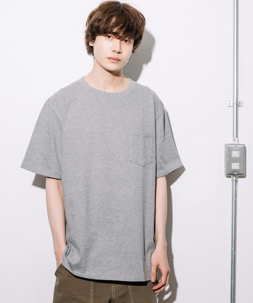 FRUIT OF THE LOOM(フルーツオブザルーム)の「7oz 天竺 ポケットTシャツ / ポケット / 半袖 / シンプル / カジュアル / 無地 / インナー / ユニセックス(Tシャツ/カットソー・メンズ・ホワイト/ベージュ/グレー/ネイビー/カーキ/ブラック・L/XL/S/XS/M)」の21枚目の写真