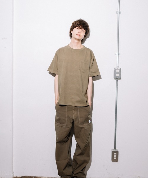 FRUIT OF THE LOOM(フルーツオブザルーム)の「7oz 天竺 ポケットTシャツ / ポケット / 半袖 / シンプル / カジュアル / 無地 / インナー / ユニセックス(Tシャツ/カットソー・メンズ・ホワイト/ベージュ/グレー/ネイビー/カーキ/ブラック・L/XL/S/XS/M)」の18枚目の写真