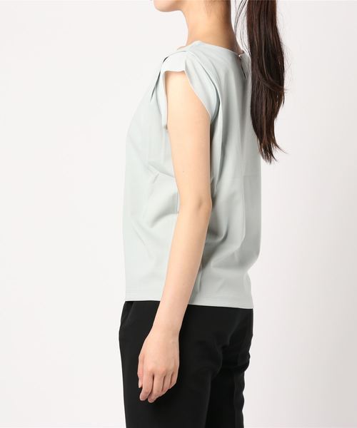 12Twelve Agenda(トゥエルブ アジェンダ)の「シフォンタックスリーブカットソープルオーバー(Tシャツ/カットソー・レディース・ブラック/オフホワイト/ミント/ライトカーキ・M)」の5枚目の写真