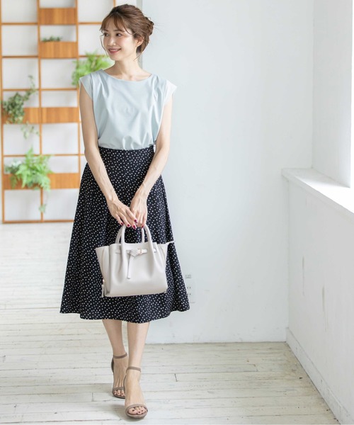 12Twelve Agenda(トゥエルブ アジェンダ)の「シフォンタックスリーブカットソープルオーバー(Tシャツ/カットソー・レディース・ブラック/オフホワイト/ミント/ライトカーキ・M)」の18枚目の写真