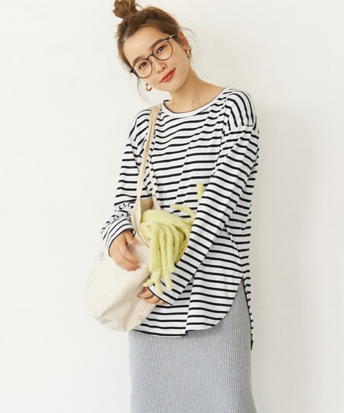 coca(coca)(コカ)の「レイヤードスタイルも叶うトップス(Tシャツ/カットソー・レディース・ブラック/ホワイト/その他1/オレンジ・ONE SIZE/M/L)」の4枚目の写真