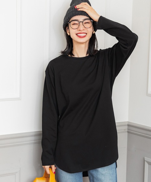 coca(coca)(コカ)の「レイヤードスタイルも叶うトップス(Tシャツ/カットソー・レディース・ブラック/ホワイト/その他1/オレンジ・ONE SIZE/M/L)」の2枚目の写真