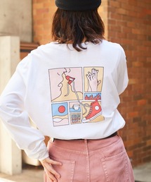 WEGO/【WEB限定】GILDANバックプリントロンT