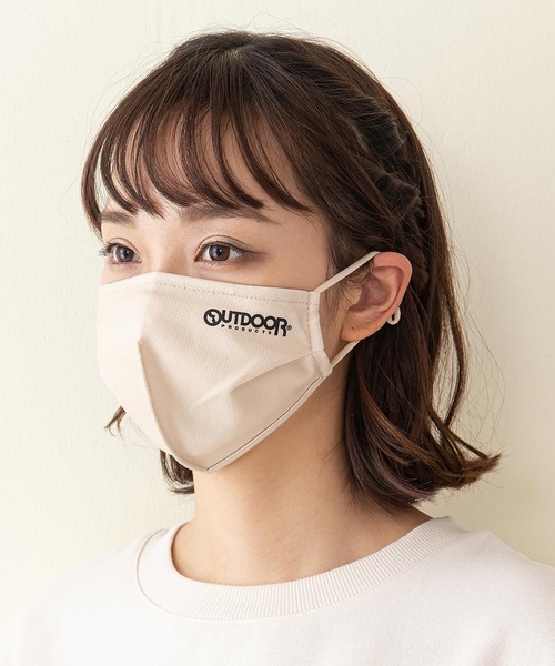 OUTDOOR PRODUCTS（アウトドアプロダクツ）の「立体ロゴマウスカバー　撥水素材　　伸縮性素材　消臭効果　耳紐アジャスター付　ノーズワイヤー入り　　男女兼用　マスク（マスク・メンズ・ホワイト/ブラック/ネイビー/ベージュ/グレー・FREE）」の4枚目の写真