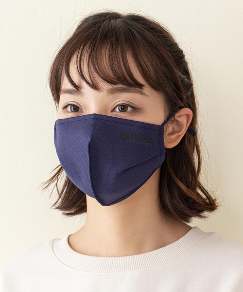 OUTDOOR PRODUCTS（アウトドアプロダクツ）の「立体ロゴマウスカバー　撥水素材　　伸縮性素材　消臭効果　耳紐アジャスター付　ノーズワイヤー入り　　男女兼用　マスク（マスク・メンズ・ホワイト/ブラック/ネイビー/ベージュ/グレー・FREE）」の5枚目の写真