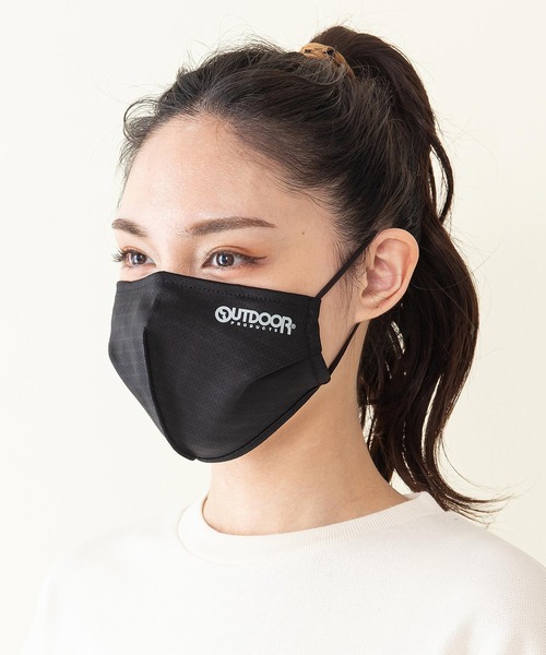OUTDOOR PRODUCTS（アウトドアプロダクツ）の「立体ロゴマウスカバー　撥水素材　　伸縮性素材　消臭効果　耳紐アジャスター付　ノーズワイヤー入り　　男女兼用　マスク（マスク・メンズ・ホワイト/ブラック/ネイビー/ベージュ/グレー・FREE）」の10枚目の写真