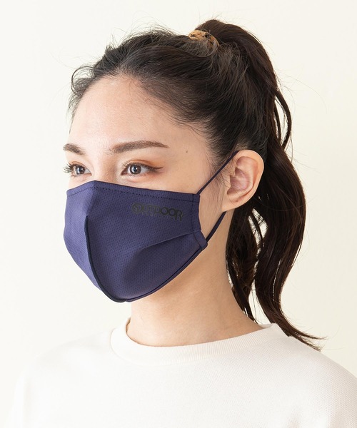 OUTDOOR PRODUCTS（アウトドアプロダクツ）の「立体ロゴマウスカバー　撥水素材　　伸縮性素材　消臭効果　耳紐アジャスター付　ノーズワイヤー入り　　男女兼用　マスク（マスク・メンズ・ホワイト/ブラック/ネイビー/ベージュ/グレー・FREE）」の15枚目の写真