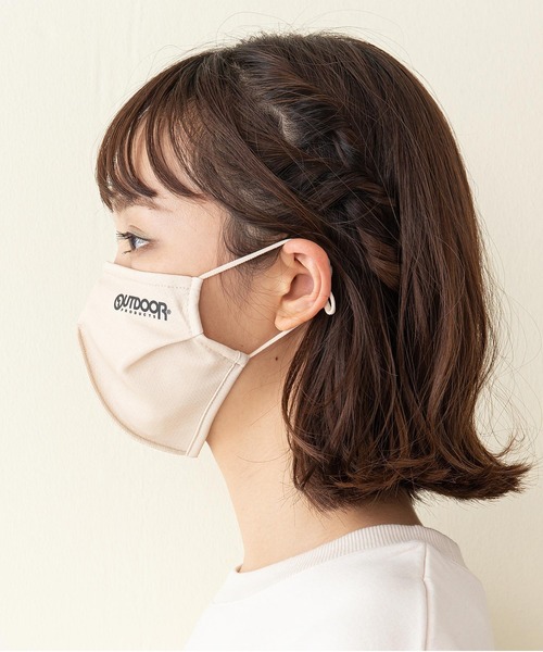 OUTDOOR PRODUCTS（アウトドアプロダクツ）の「立体ロゴマウスカバー　撥水素材　　伸縮性素材　消臭効果　耳紐アジャスター付　ノーズワイヤー入り　　男女兼用　マスク（マスク・メンズ・ホワイト/ブラック/ネイビー/ベージュ/グレー・FREE）」の14枚目の写真