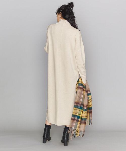BEAUTY&YOUTH UNITED ARROWS（ビューティーアンドユースユナイテッドアローズ）の「BY コットンスムースタートルニットマキシワンピース -ウォッシャブル- ◆（ワンピース・レディース・モカ/ナチュラル/ブラック・SMALL/MEDIUM）」の4枚目の写真
