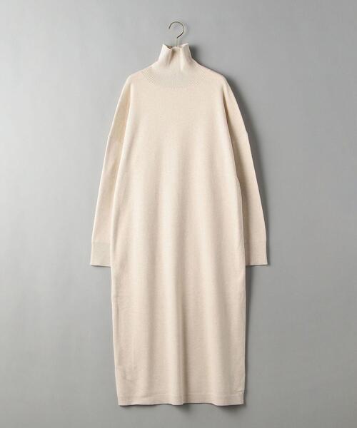 BEAUTY&YOUTH UNITED ARROWS（ビューティーアンドユースユナイテッドアローズ）の「BY コットンスムースタートルニットマキシワンピース -ウォッシャブル- ◆（ワンピース・レディース・モカ/ナチュラル/ブラック・SMALL/MEDIUM）」の14枚目の写真