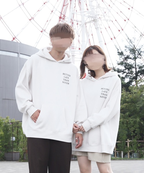 PairPair（ペアペア）の「パソコンバックプリントパーカー(ユニセックス)（パーカー・レディース・アイボリー/モカ/スミクロ・MEDIUM/LARGE）」の5枚目の写真