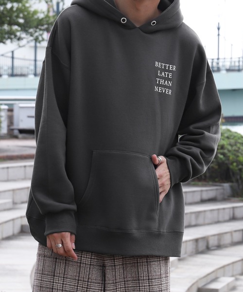 PairPair（ペアペア）の「パソコンバックプリントパーカー(ユニセックス)（パーカー・レディース・アイボリー/モカ/スミクロ・MEDIUM/LARGE）」の21枚目の写真