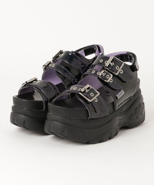 YOSUKE（ヨースケ）の「YOSUKE / ヨースケ厚底サンダル（サンダル・レディース・ホワイト/ブラック/アニマル/ブラック×パープル/イエロー系その他/ブラックミックス・23.5cm/23.0cm/24.0cm/24.5cm/22.5cm/25.0cm）」の5枚目の写真