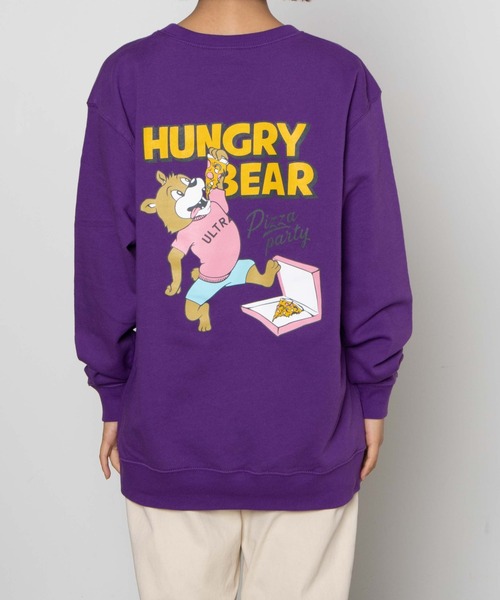 WEGO（ウィゴー）の「WEGO/HUNGRYBEARプリントプルオーバー（スウェット・レディース・パープル/ホワイト・MEDIUM/LARGE/X-LARGE）」の11枚目の写真