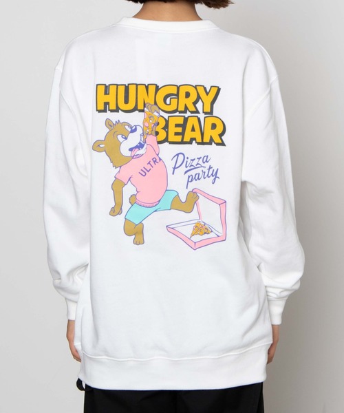 WEGO（ウィゴー）の「WEGO/HUNGRYBEARプリントプルオーバー（スウェット・レディース・パープル/ホワイト・MEDIUM/LARGE/X-LARGE）」の5枚目の写真