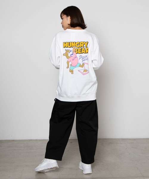 WEGO（ウィゴー）の「WEGO/HUNGRYBEARプリントプルオーバー（スウェット・レディース・パープル/ホワイト・MEDIUM/LARGE/X-LARGE）」の10枚目の写真