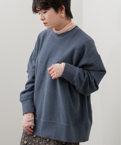 Ambre Neige（アンブルネージュ）の「ヴィンテージライク切り替えスウェット／【WEB/EC限定商品】（スウェット・レディース・チャコールグレー/ダークブルー・FREE）」の17枚目の写真