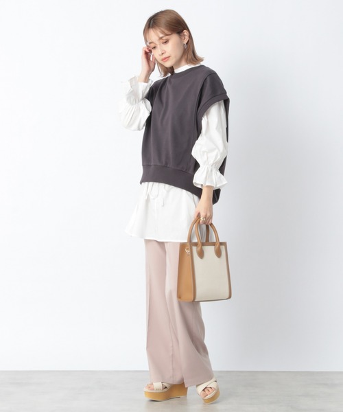 Heather（ヘザー）の「スウェットベスト＆チュニックＳＥＴ　942538（シャツ/ブラウス・レディース・ホワイト系その他/グレー系その他/ベージュ系その他・FREE）」の4枚目の写真