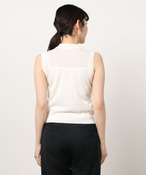 Honeys（ハニーズ）の「インナー付ノースリニット（ニット/セーター・レディース・パープル/ブラック/グリーン/ベージュ/アイボリー・L/S/M）」の7枚目の写真