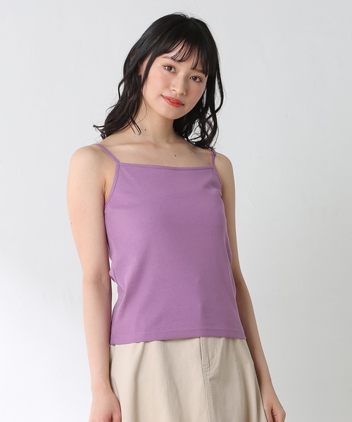 Honeys（ハニーズ）の「インナー付ノースリニット（ニット/セーター・レディース・パープル/ブラック/グリーン/ベージュ/アイボリー・L/S/M）」の16枚目の写真