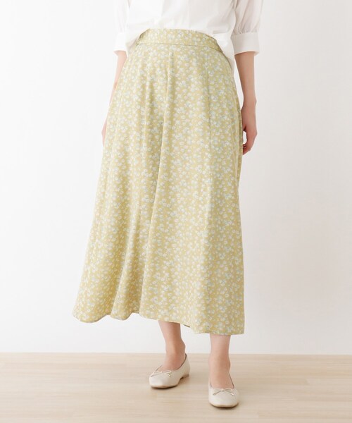 DRESKIP（ドレスキップ）の「◆花柄ゴアードスカート（スカート・レディース・ネイビー系/ライトイエロー系1/ホワイト系3・03/02）」の3枚目の写真
