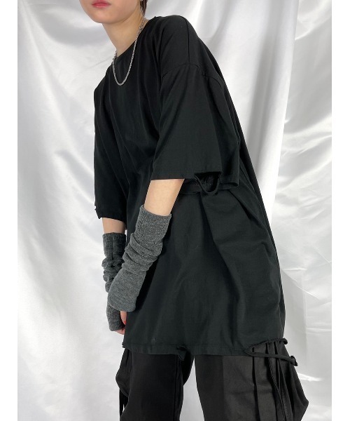 XU（エックスユー）の「【XU/エックスユー】damage tee/ダメージ Tシャツ シンプル インナー 重ね着（Tシャツ/カットソー・メンズ・ホワイト/ブラック/グレー・ONE SIZE）」の10枚目の写真