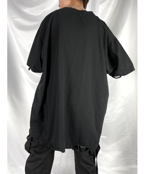 XU（エックスユー）の「【XU/エックスユー】damage tee/ダメージ Tシャツ シンプル インナー 重ね着（Tシャツ/カットソー・メンズ・ホワイト/ブラック/グレー・ONE SIZE）」の4枚目の写真