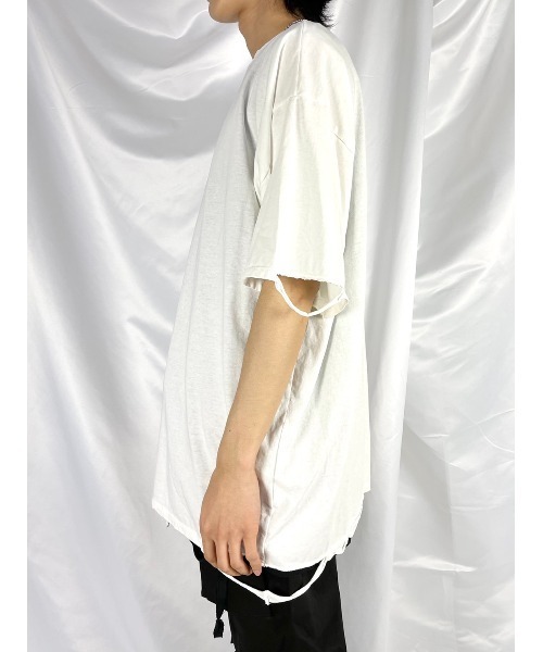 XU（エックスユー）の「【XU/エックスユー】damage tee/ダメージ Tシャツ シンプル インナー 重ね着（Tシャツ/カットソー・メンズ・ホワイト/ブラック/グレー・ONE SIZE）」の5枚目の写真