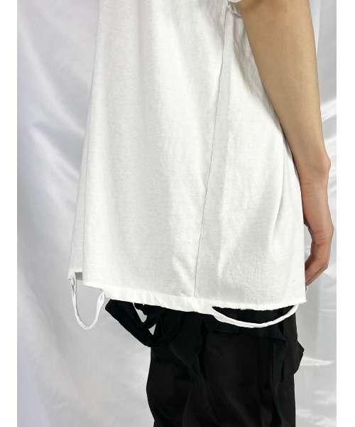 XU（エックスユー）の「【XU/エックスユー】damage tee/ダメージ Tシャツ シンプル インナー 重ね着（Tシャツ/カットソー・メンズ・ホワイト/ブラック/グレー・ONE SIZE）」の8枚目の写真