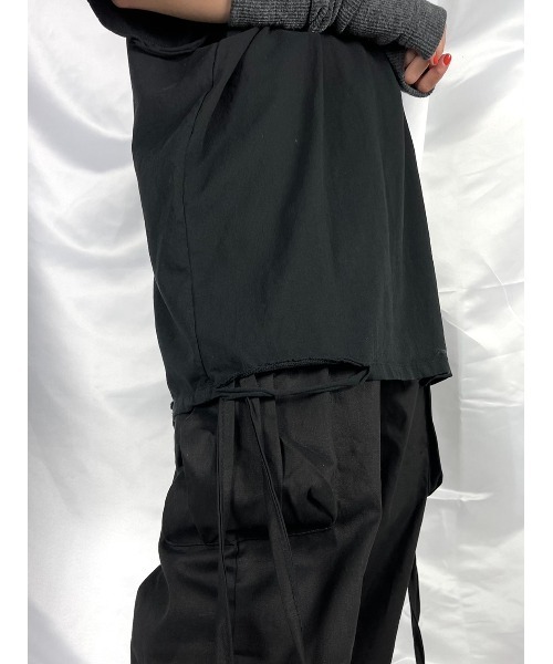 XU（エックスユー）の「【XU/エックスユー】damage tee/ダメージ Tシャツ シンプル インナー 重ね着（Tシャツ/カットソー・メンズ・ホワイト/ブラック/グレー・ONE SIZE）」の6枚目の写真