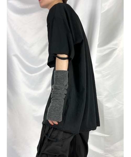 XU（エックスユー）の「【XU/エックスユー】damage tee/ダメージ Tシャツ シンプル インナー 重ね着（Tシャツ/カットソー・メンズ・ホワイト/ブラック/グレー・ONE SIZE）」の12枚目の写真