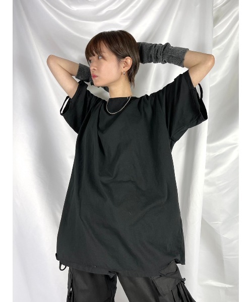 XU（エックスユー）の「【XU/エックスユー】damage tee/ダメージ Tシャツ シンプル インナー 重ね着（Tシャツ/カットソー・メンズ・ホワイト/ブラック/グレー・ONE SIZE）」の11枚目の写真