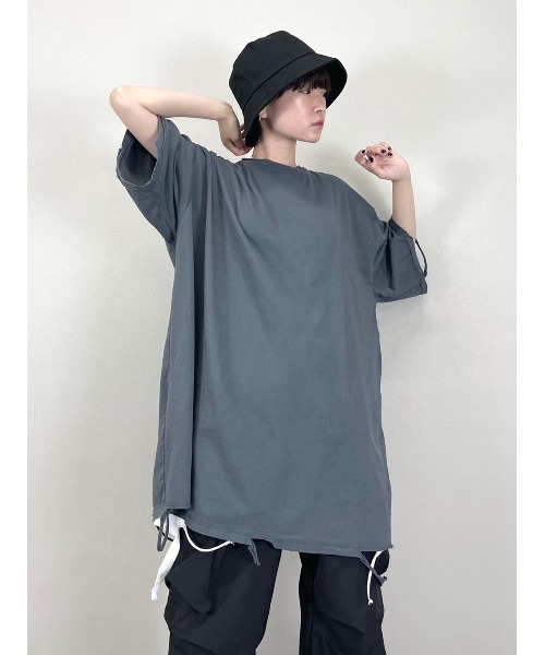 XU（エックスユー）の「【XU/エックスユー】damage tee/ダメージ Tシャツ シンプル インナー 重ね着（Tシャツ/カットソー・メンズ・ホワイト/ブラック/グレー・ONE SIZE）」の21枚目の写真