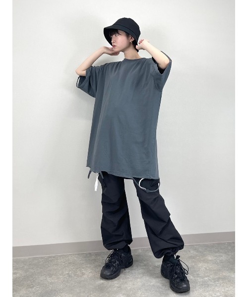 XU（エックスユー）の「【XU/エックスユー】damage tee/ダメージ Tシャツ シンプル インナー 重ね着（Tシャツ/カットソー・メンズ・ホワイト/ブラック/グレー・ONE SIZE）」の15枚目の写真