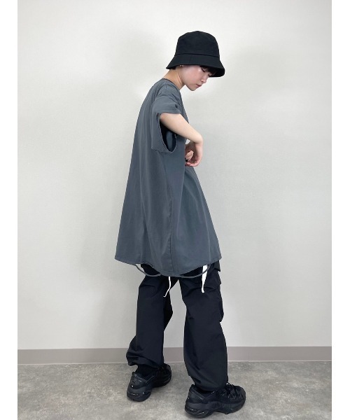 XU（エックスユー）の「【XU/エックスユー】damage tee/ダメージ Tシャツ シンプル インナー 重ね着（Tシャツ/カットソー・メンズ・ホワイト/ブラック/グレー・ONE SIZE）」の19枚目の写真