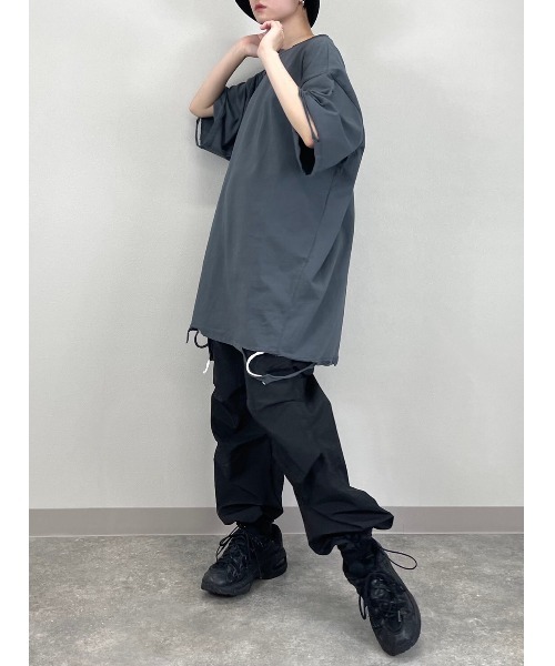 XU（エックスユー）の「【XU/エックスユー】damage tee/ダメージ Tシャツ シンプル インナー 重ね着（Tシャツ/カットソー・メンズ・ホワイト/ブラック/グレー・ONE SIZE）」の17枚目の写真