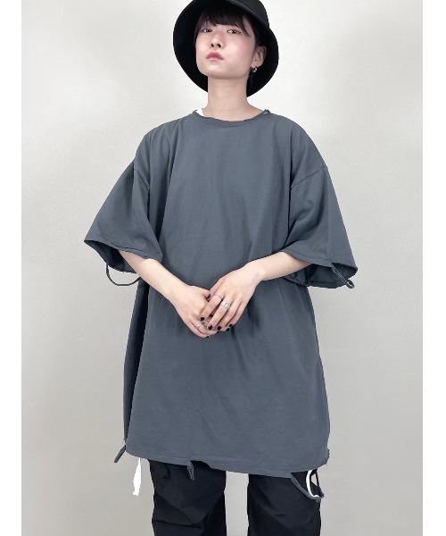 XU（エックスユー）の「【XU/エックスユー】damage tee/ダメージ Tシャツ シンプル インナー 重ね着（Tシャツ/カットソー・メンズ・ホワイト/ブラック/グレー・ONE SIZE）」の16枚目の写真