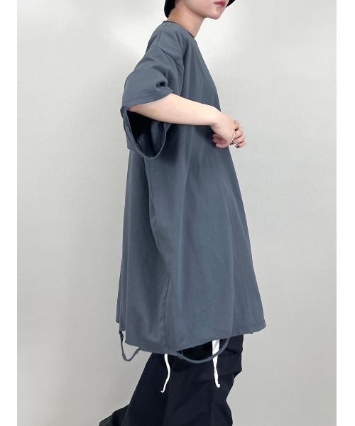 XU（エックスユー）の「【XU/エックスユー】damage tee/ダメージ Tシャツ シンプル インナー 重ね着（Tシャツ/カットソー・メンズ・ホワイト/ブラック/グレー・ONE SIZE）」の13枚目の写真