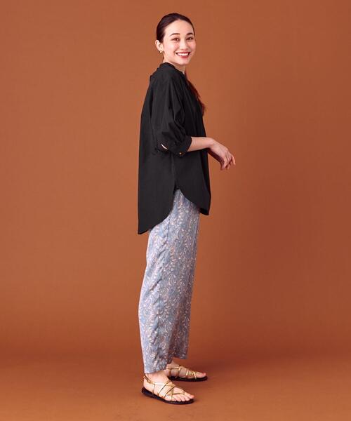 closet story(クローゼットストーリー)の「<closet story>□PO ピンタック チュニック ブラウス -手洗い可能-(シャツ/ブラウス・レディース・ホワイト/ブラック・FREE)」の4枚目の写真