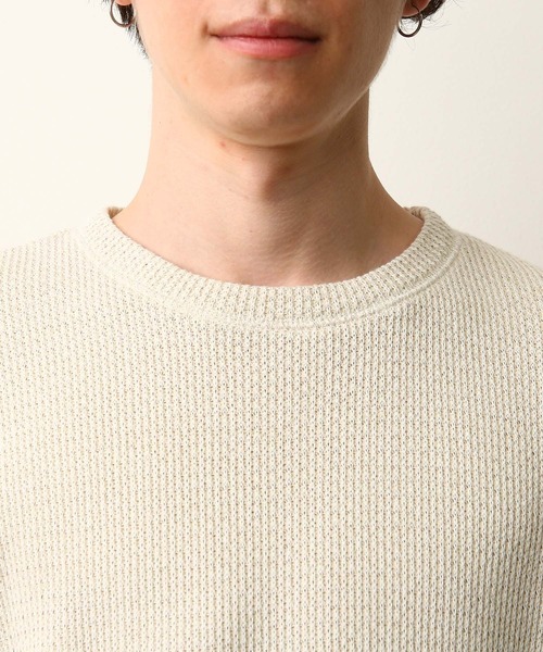 JUNRED（ジュンレッド）の「ローゲージカノコＴシャツ（Tシャツ/カットソー・メンズ・グレー/ホワイト/ネイビー・M/L/LL）」の10枚目の写真