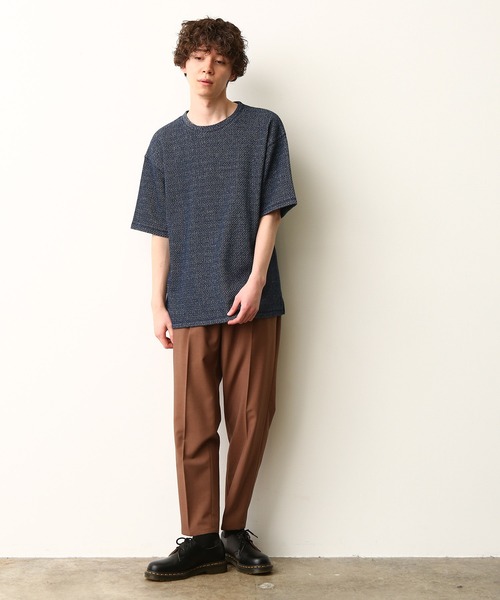 JUNRED（ジュンレッド）の「ローゲージカノコＴシャツ（Tシャツ/カットソー・メンズ・グレー/ホワイト/ネイビー・M/L/LL）」の19枚目の写真