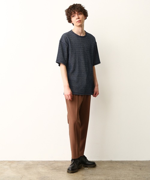 JUNRED（ジュンレッド）の「ローゲージカノコＴシャツ（Tシャツ/カットソー・メンズ・グレー/ホワイト/ネイビー・M/L/LL）」の12枚目の写真