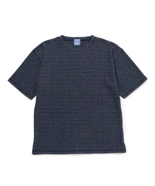 JUNRED（ジュンレッド）の「ローゲージカノコＴシャツ（Tシャツ/カットソー・メンズ・グレー/ホワイト/ネイビー・M/L/LL）」の8枚目の写真