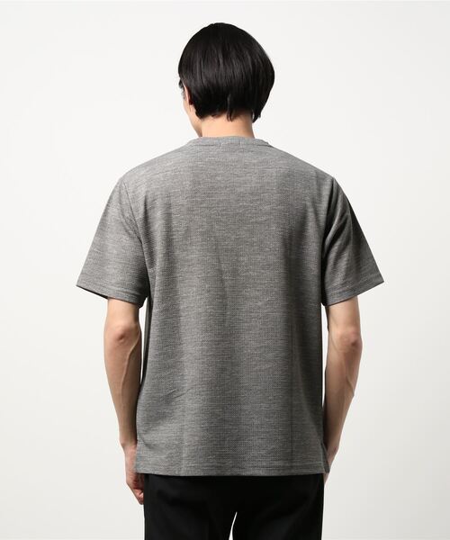 JUNRED（ジュンレッド）の「ウェーブワッフルプリントポケットT（Tシャツ/カットソー・メンズ・ホワイト/グレー/ブラック/ブルー系その他/ベージュ・M/L/LL）」の7枚目の写真