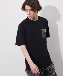 JUNRED | ウェーブワッフルプリントポケットT(Tシャツ/カットソー)